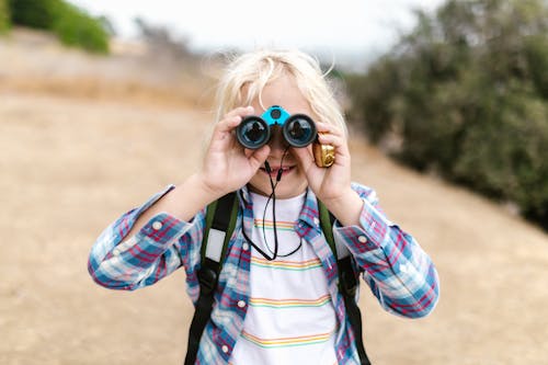 Child Using Binoculars