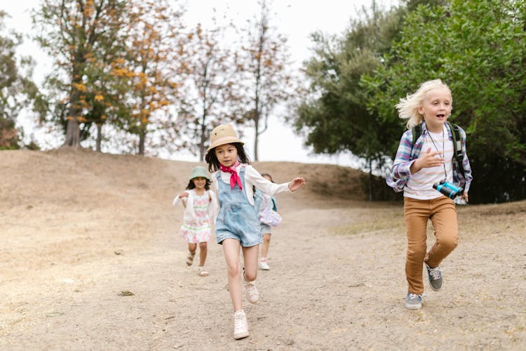 Kids Running Together