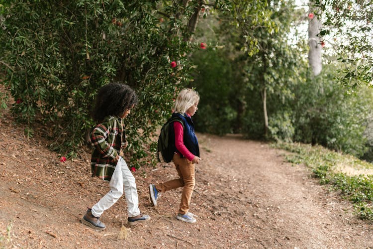 Two Girls Walking Together 