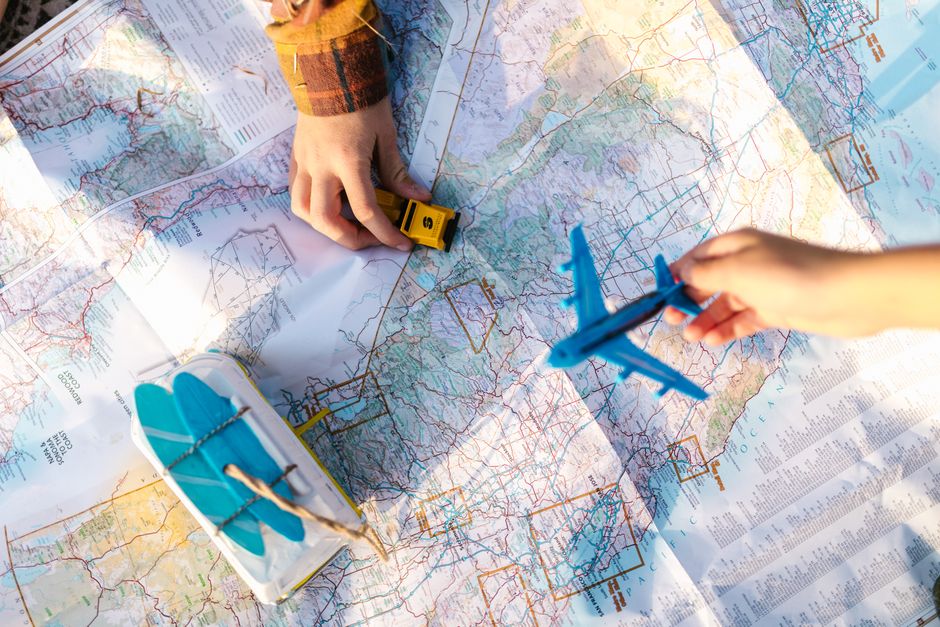 Map illustrating flight distances for compensation categories