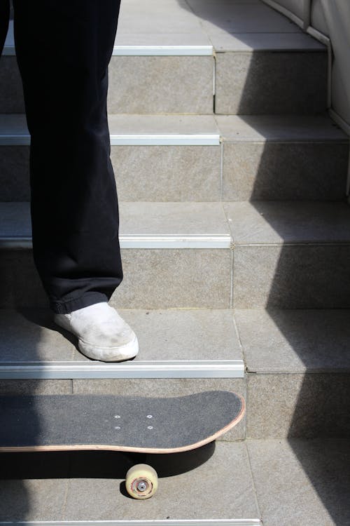 Free stock photo of skateboard, stairs, sun