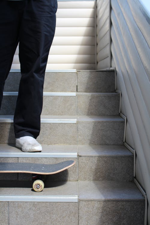 Free stock photo of skateboard, stairs, sun