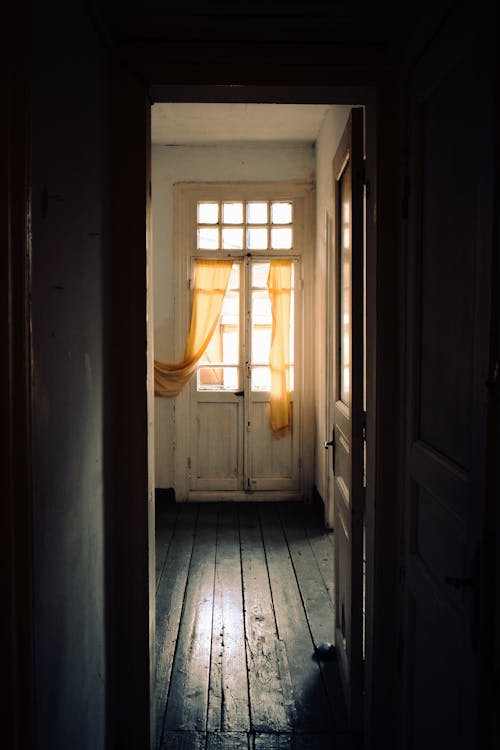 Free The Doorway of a House from the Inside Stock Photo