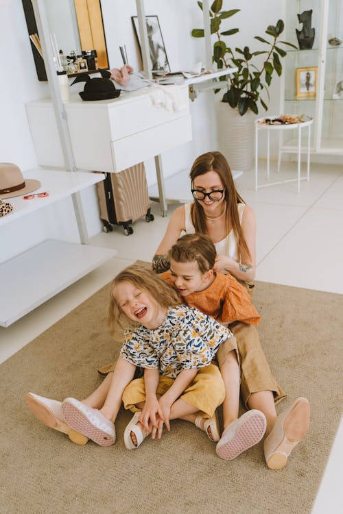 Free A Mother Spending Time with Her Daughters Stock Photo