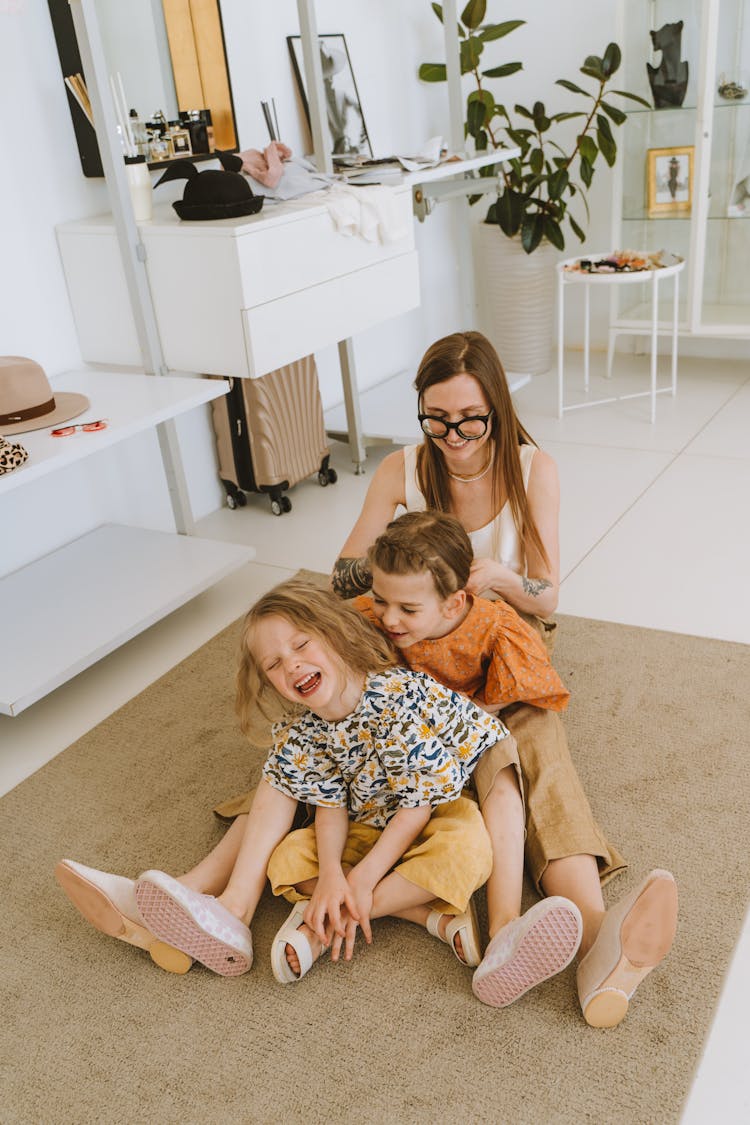 A Mother Spending Time With Her Daughters