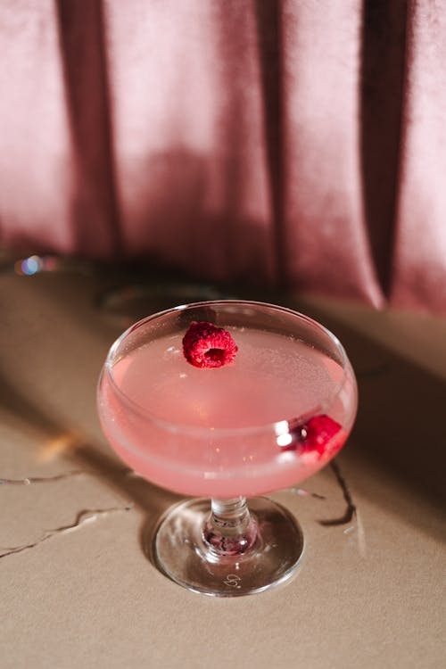 Pink Cocktail in Glass