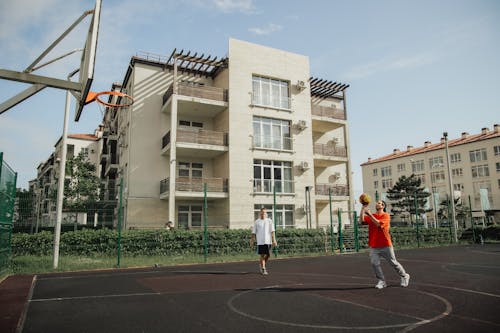 Free Men Playing Basketball Stock Photo