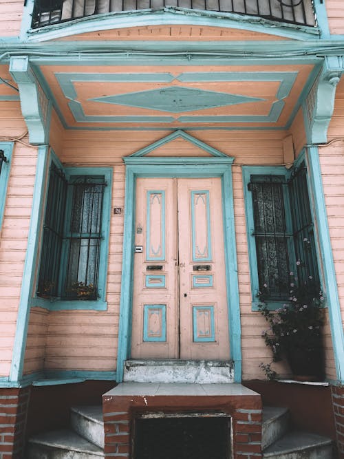Free Doorway of a Wooden House Stock Photo
