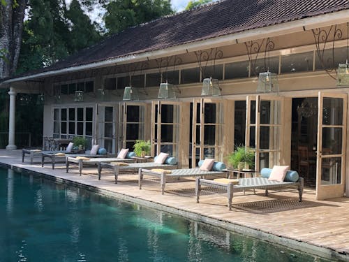 Pool Bed by the Poolside