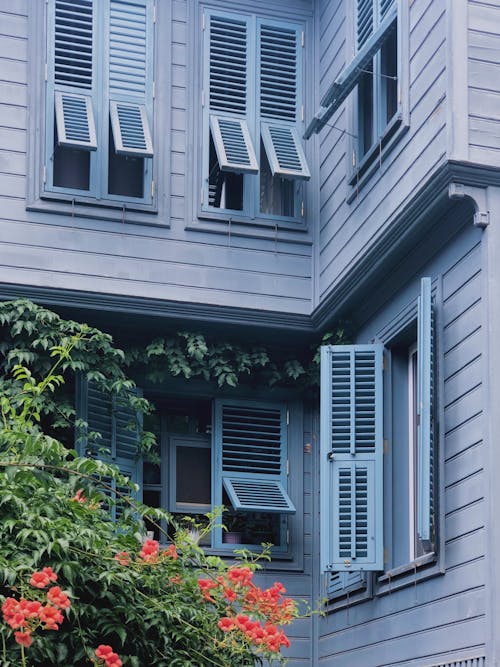 House with Slatted Wooden Window