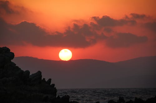 Free Sunset under Nimbus Clouds Stock Photo