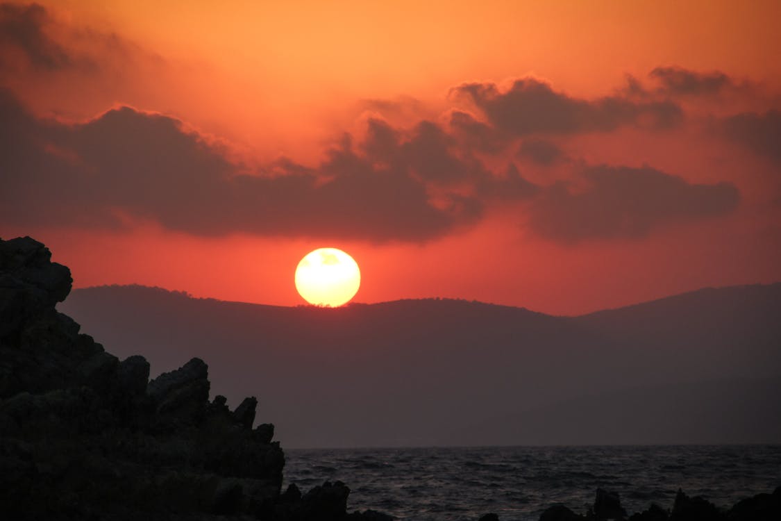 Sunset under Nimbus Clouds