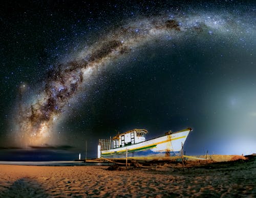 Gratis lagerfoto af astrofotografering, båd, galakse
