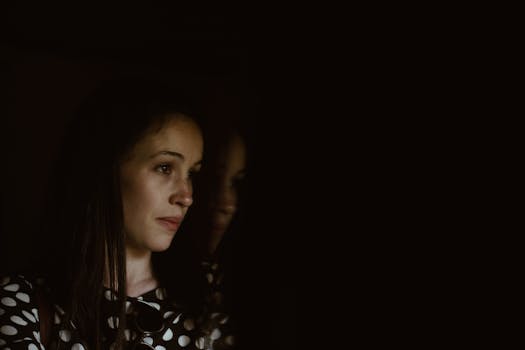 Woman Wearing Black and White Polka-dot Shirt