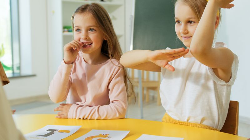 Children engaged in learning at school