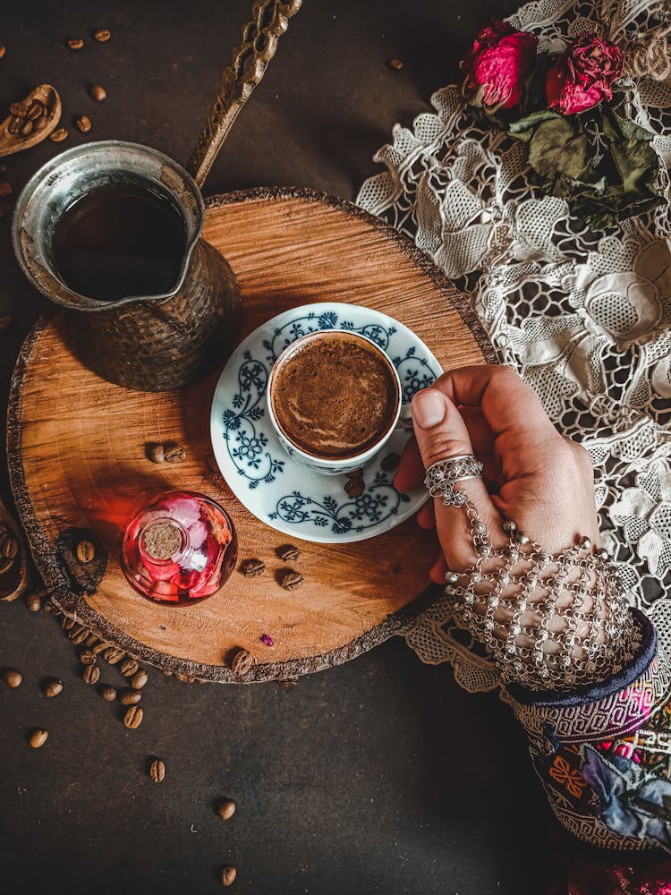 Person Holding A Cup