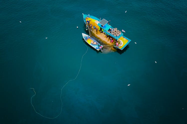 Fishing Boats On Water