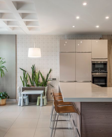 Waterfall island kitchen remodel Laguna Beach
