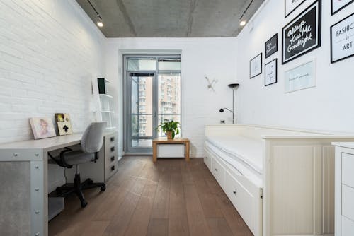 White Interior of Bedroom