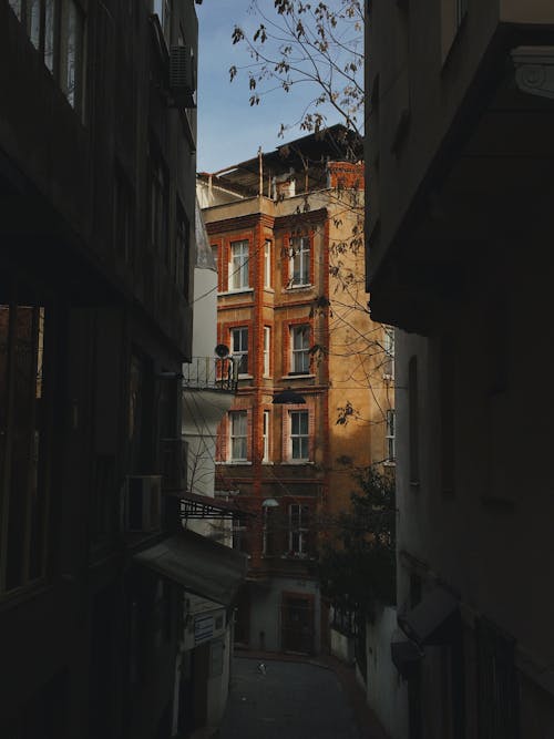 Townhouse by a Narrow Street