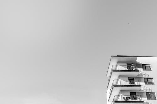 Free Grayscale Photo of Building Stock Photo