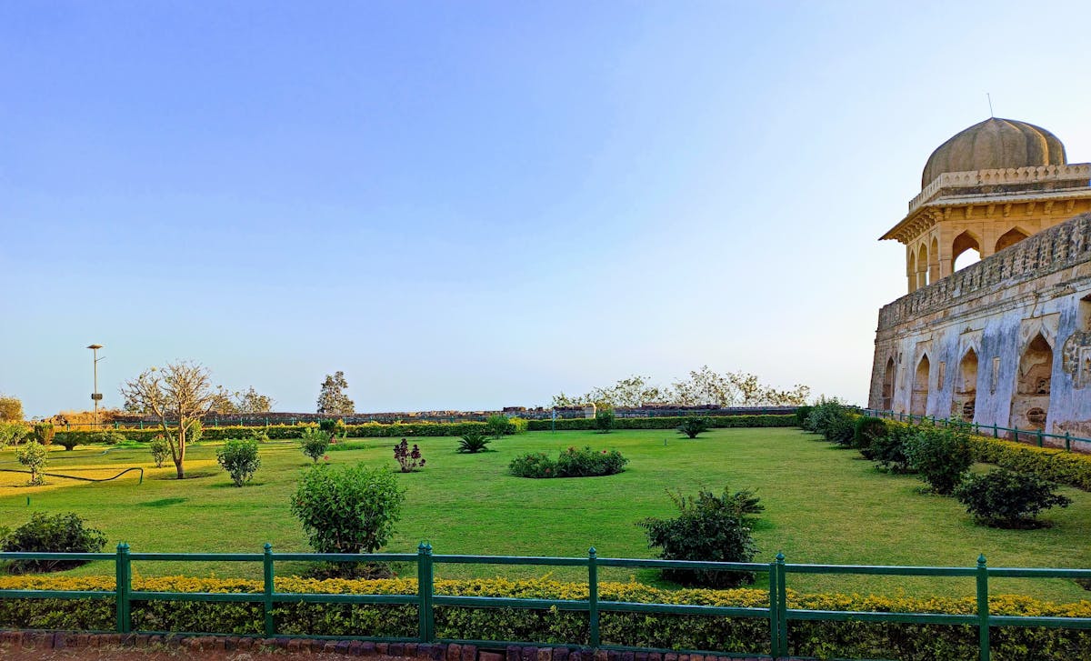 Server racks and data center corridor illuminated with blue light