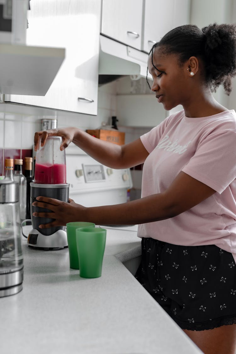 Woman Making A Shake