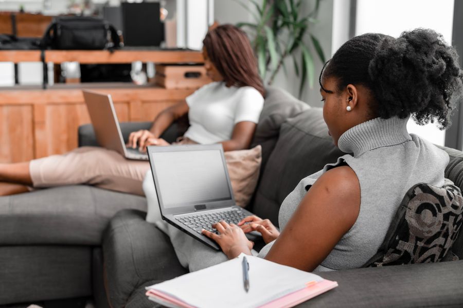 Digital entrepreneur working remotely
