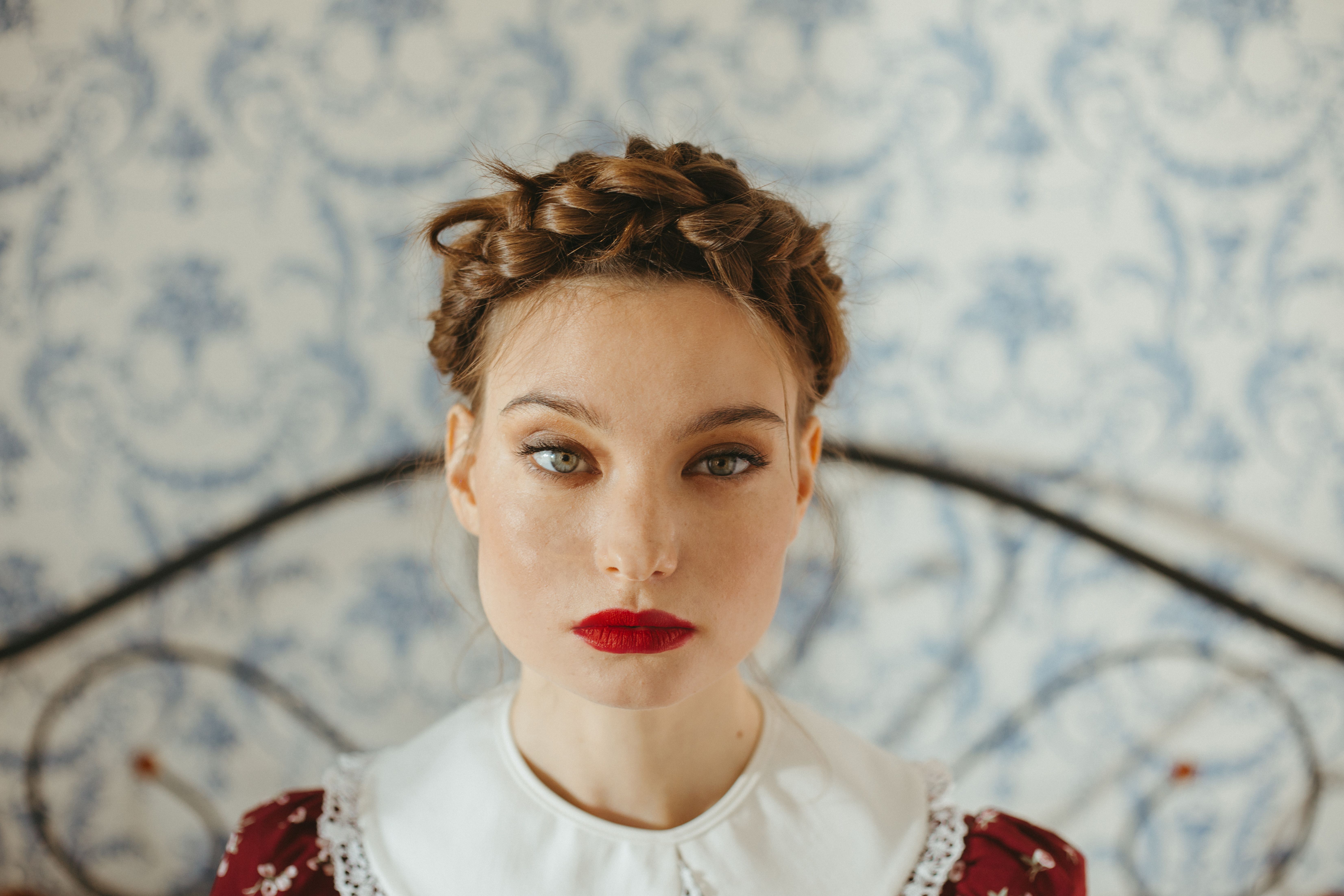 Woman in White and Red Floral Top · Free Stock Photo