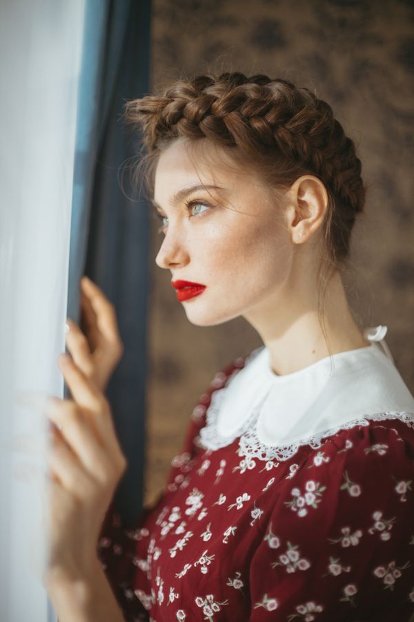 Fishtail side braid holiday party hairstyle