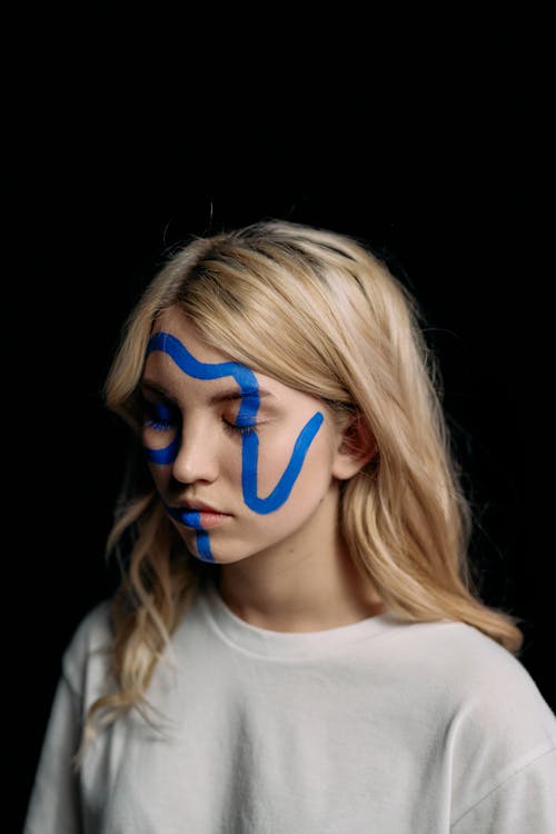 Portrait Photo of  Woman with Eyes Closed