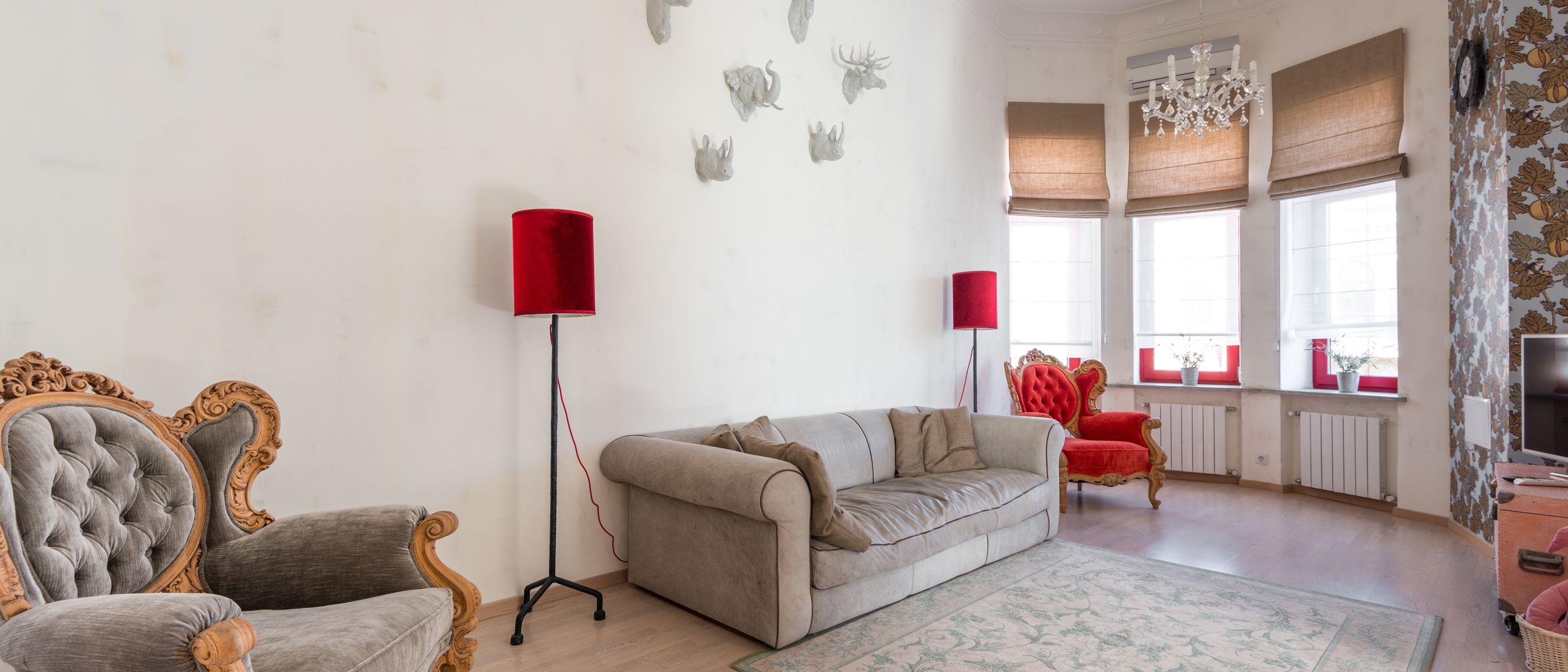 Wallpapering in Sutton — woodwork brushed to a crisp, smooth line