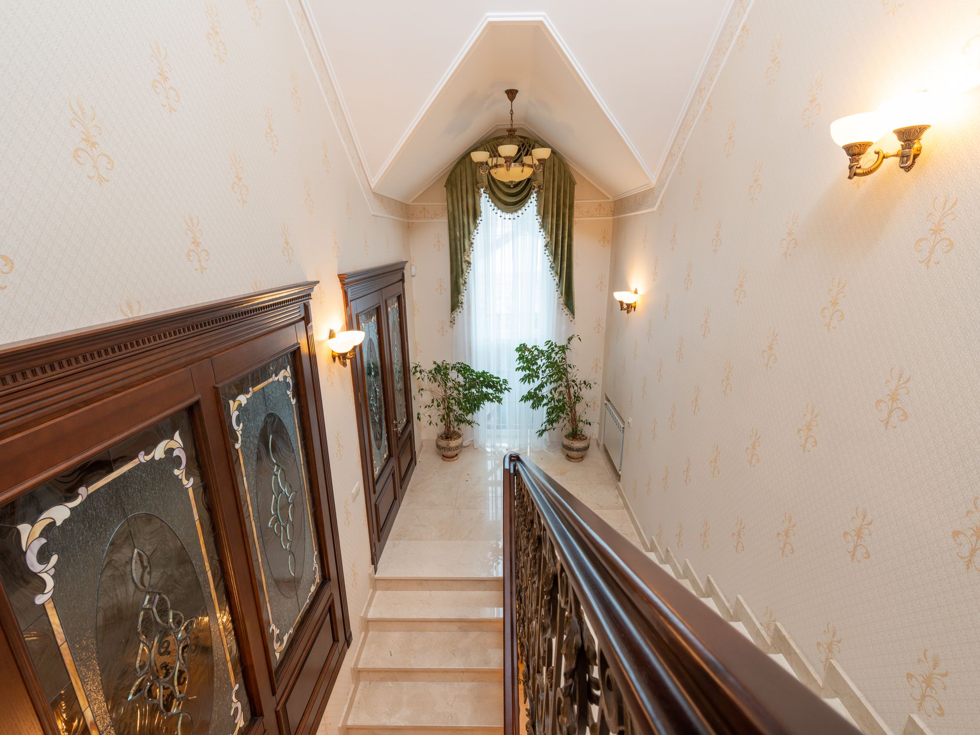 Wallpapering in Totteridge, Barnet — decorator hanging pattern-matched wallpaper