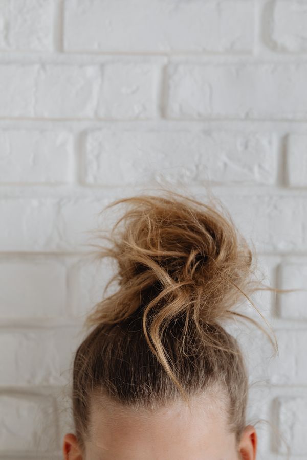 Half-up top knot hairstyle