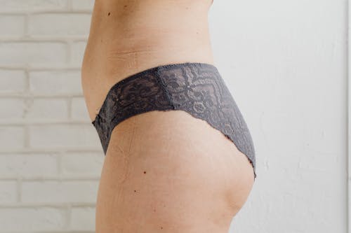Woman Wearing a lace Underwear