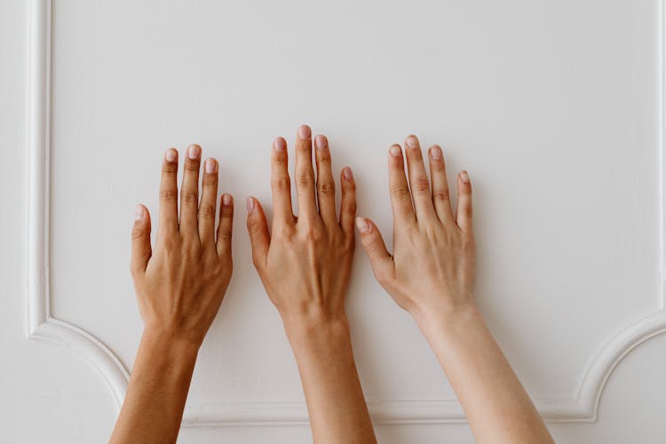 People's Hands With Different Shades Of Skin Color 