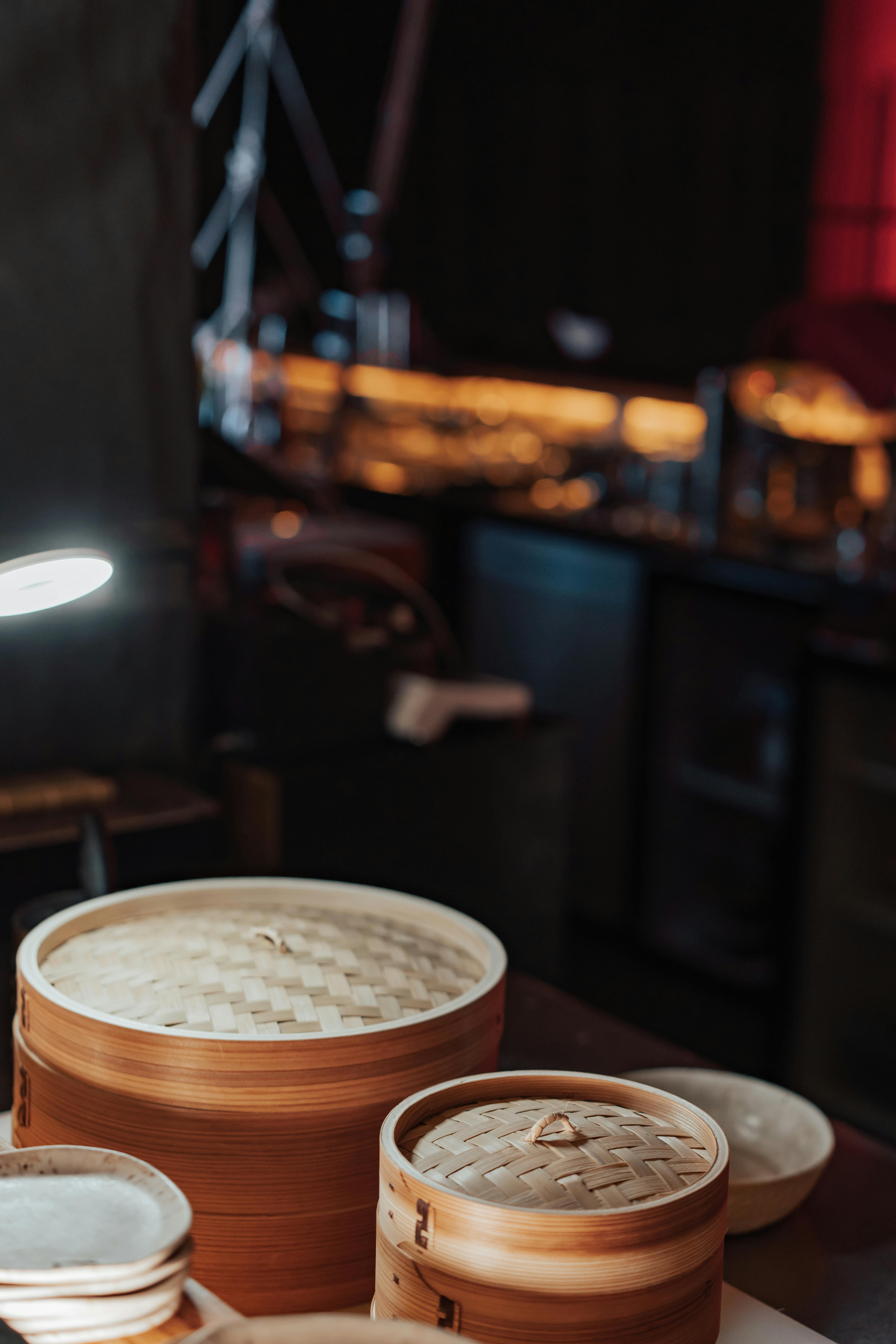 Bamboo Steamers on the Table · Free Stock Photo