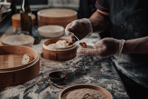 Kostnadsfri bild av bambu, deg, dim sum