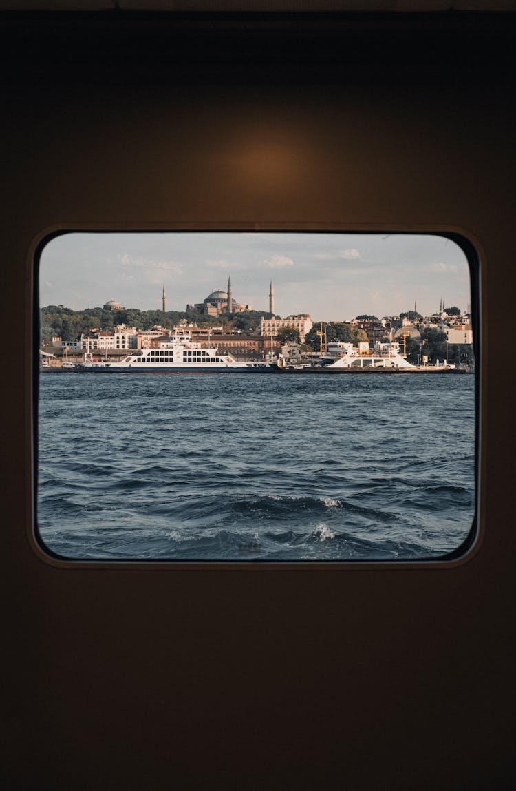 View Of City Through Ship Window