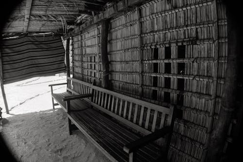 Free stock photo of beach, beach chair, bench