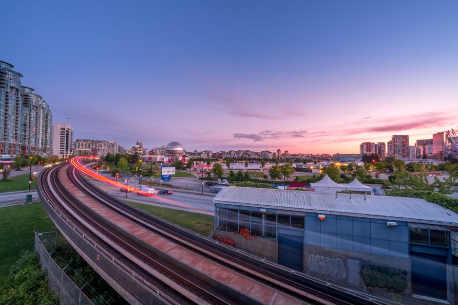 Vancouver SkyTrain Canada Line train at Vancouver International Airport (YVR) station
