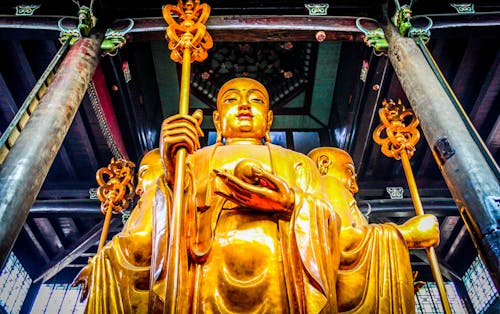 Free A Gold Buddha Statue Stock Photo