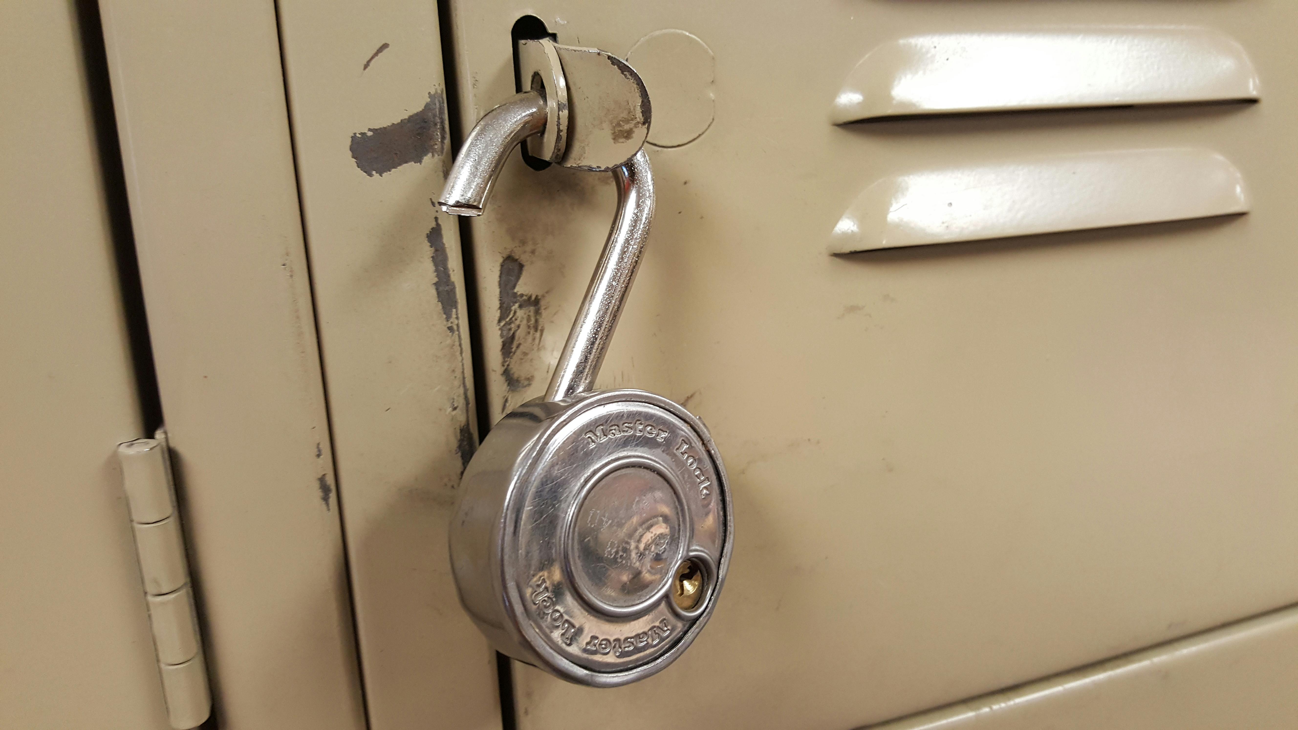 Free stock photo of broken lock, gym, locker room