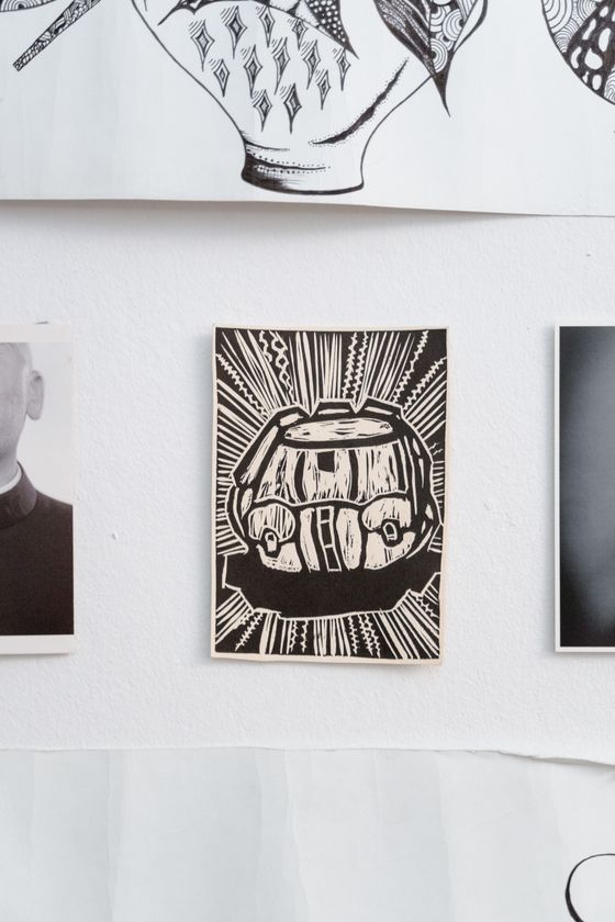 A relief print, mounted — photo by MART PRODUCTION on Pexels