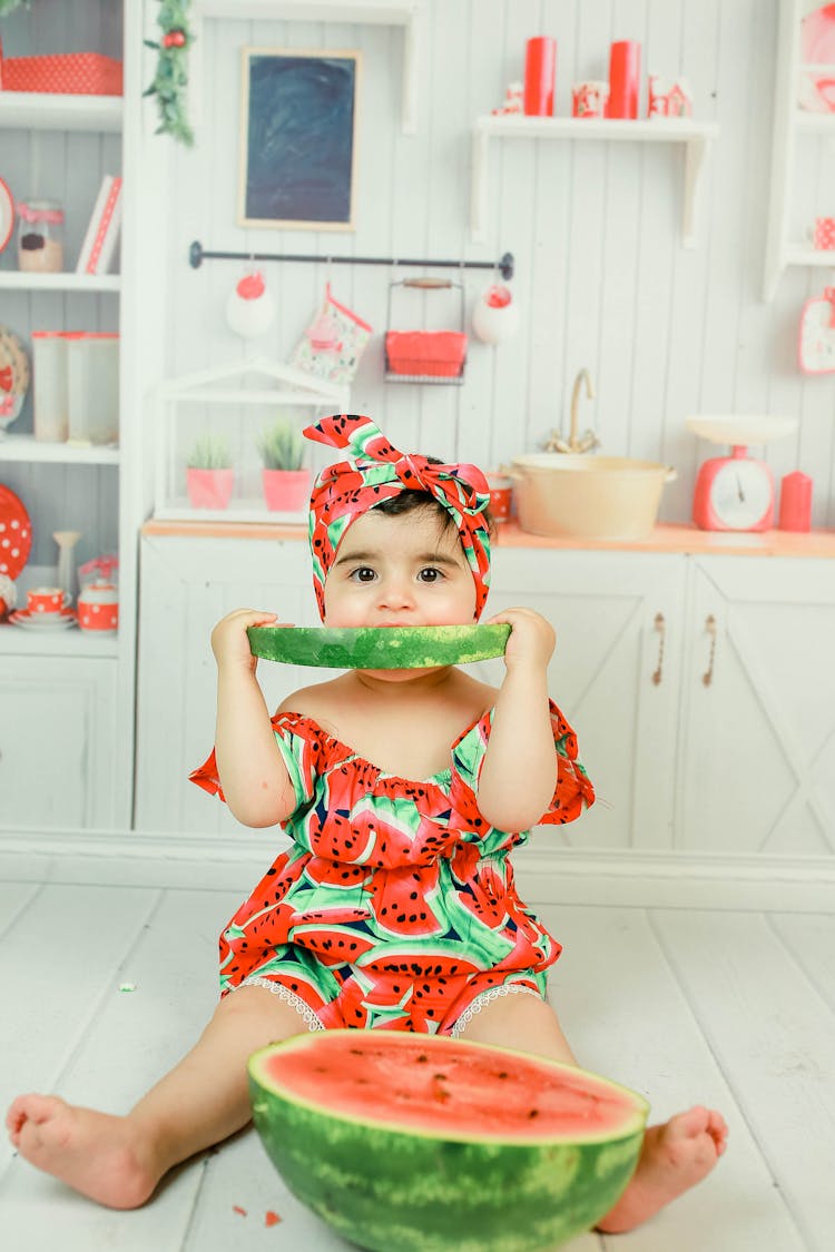 Child Eating Watermelon