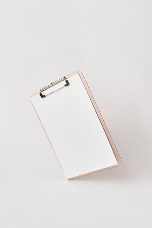 Free A White Clipboard on the Table Stock Photo