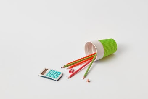 Free Pencils on the Table Stock Photo
