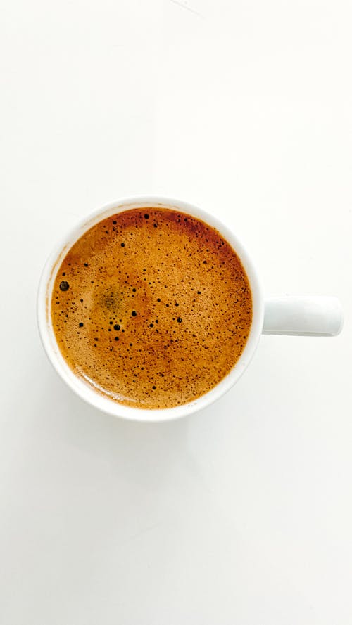 Ingyenes stockfotó csésze kávé, eszpresszó, felülnézet témában