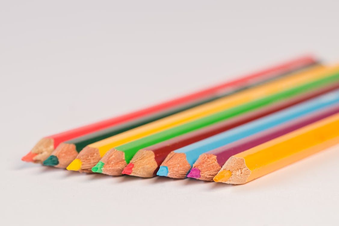 Free Assorted-colored Pencils Stock Photo