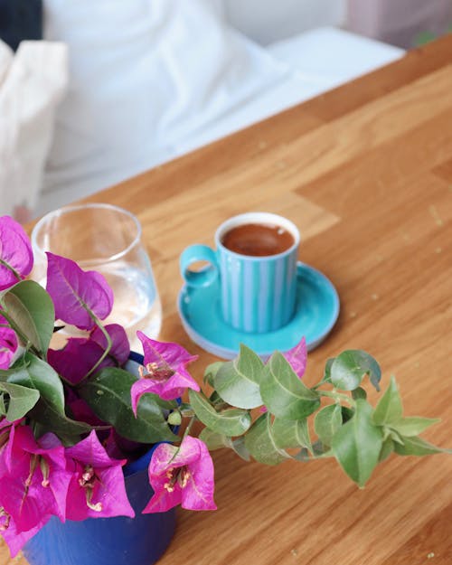 Free A Cup of Coffee on a Saucer Stock Photo